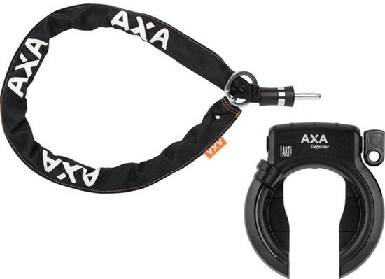 AXA Frameslot Defender zwart RLC insteekketting 140 met tas