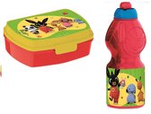 Bing broodtrommel + plastic drinkfles 400ml