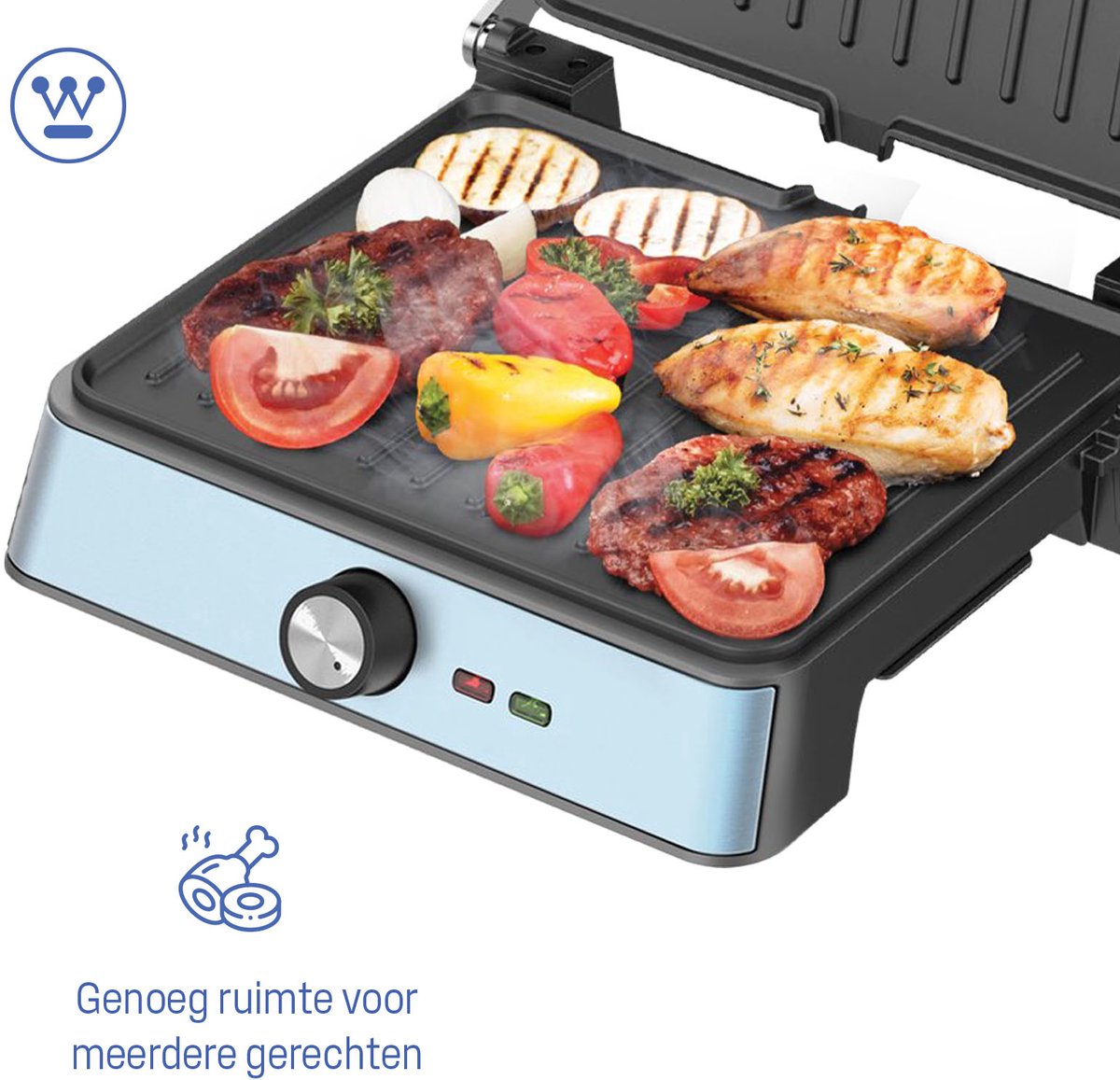 Westinghouse Retro Contactgrill - Blauw thumbnail 2