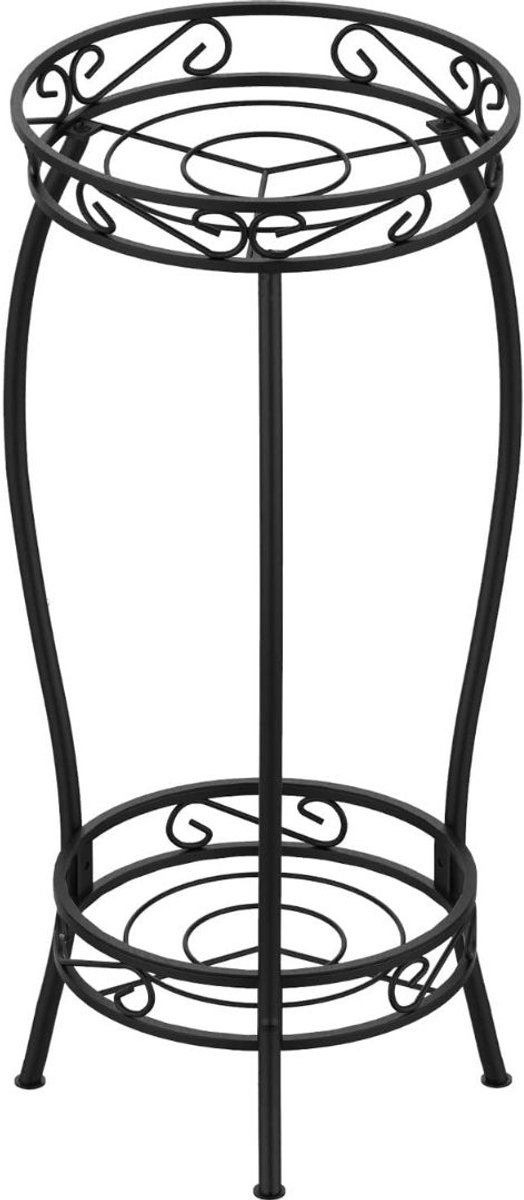 Plantentafel - Plantenstandaard voor Binnen - Plantenzuil - Zwart