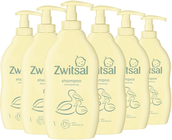 Zwitsal Shampoo - Baby - prikt niet in de oogjes en helpt het babyhuidje te beschermen - 6 x 400 ml