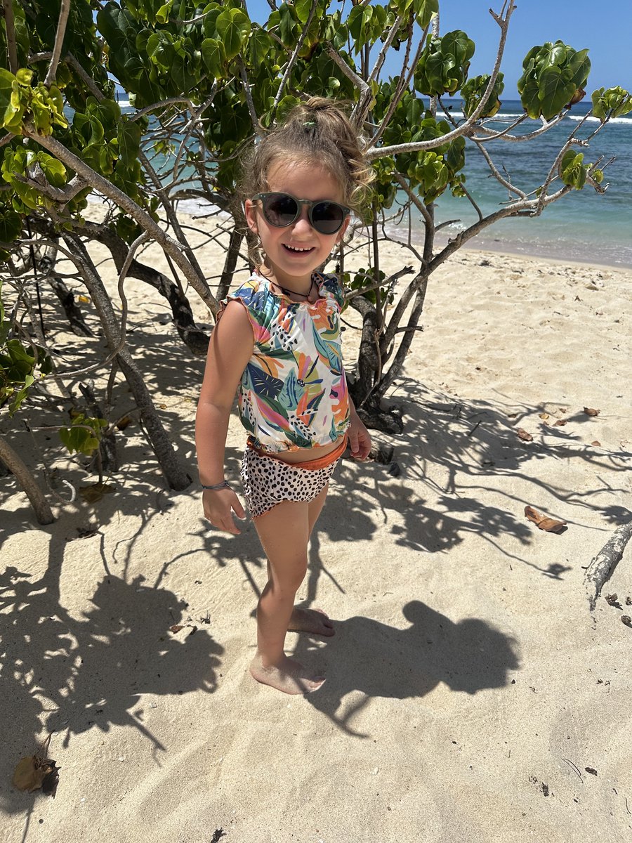 Ducksday - Omkeerbare tankini met haarlint - voor meisjes - UPF 50+ - Driedelige zwemset - Moana — afbeelding 9