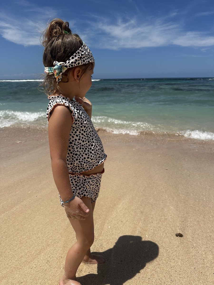 Ducksday - Omkeerbare baby tankini met haarlint - voor meisjes - UPF 50+ - Driedelige zwemset - Moana — afbeelding 9