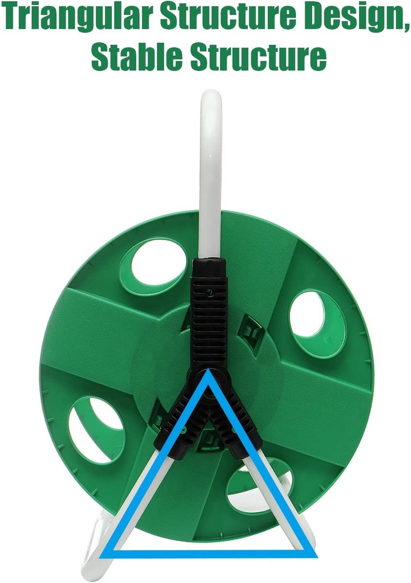 Tuinslanghaspel - Slanghouder - Slangenwagen - Slanghaspel - Wandslanghouder - Slangenbox - Slanggeleider - Tuinslangwagen - Houder Voor Tuinslangen - Tuinslang Opbergen - Watering Pipe Tube Storage Hanger - Zonder slang - Staand - Voor slang - Groen – foto 6