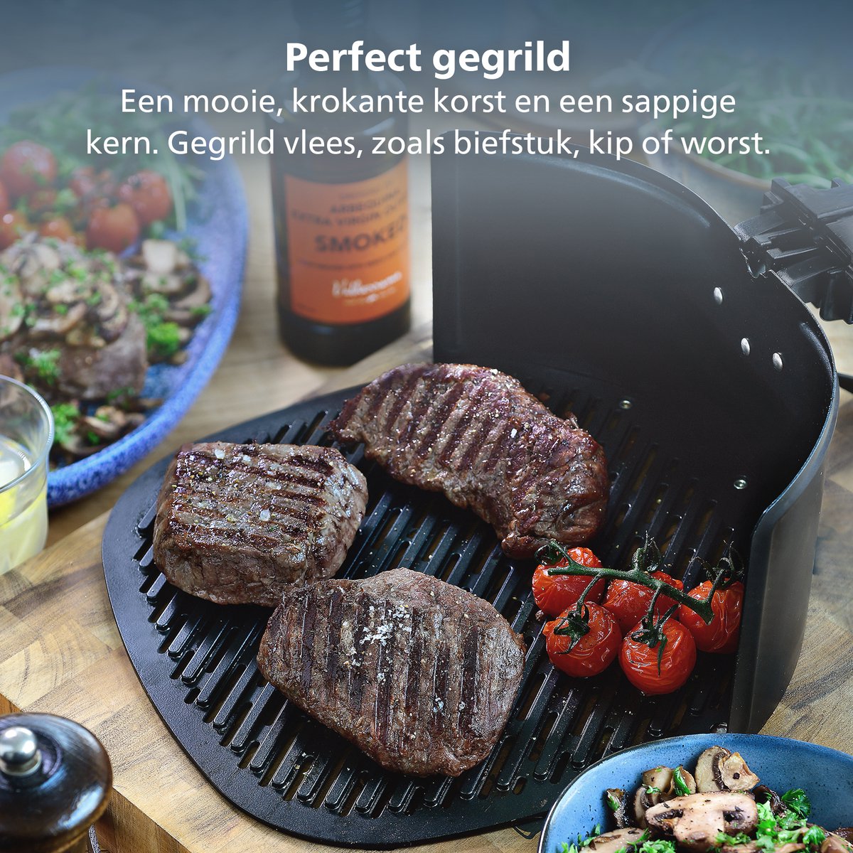 Philips Grill Set Airfryer Accessoire - HD9926/00 - Geschikt voor Philips - Grillplaat met 4 spiesen — afbeelding 5