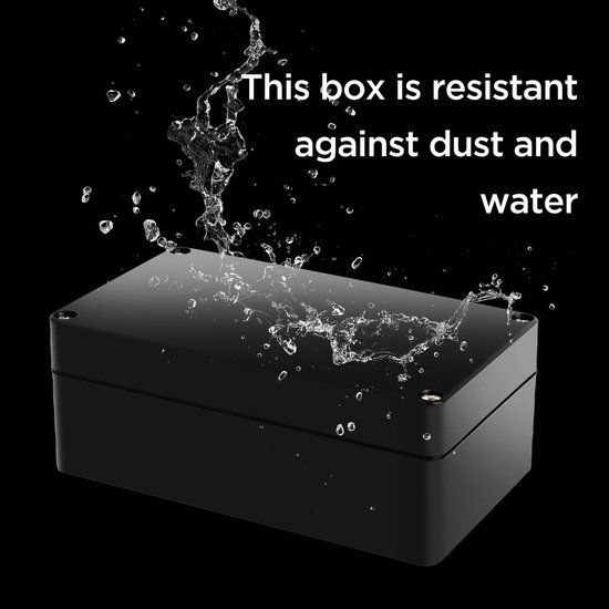 RSE Waterdichte verdeelkast voor buiten, IP65, ABS-kunststof behuizing voor buiten, schakelkast, stroomkast, stopcontactdoos tuin, 500 x 600 x 220 mm