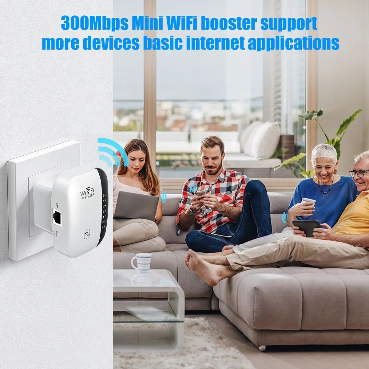 WiFi Extender - WiFi versterker tot 2640 vierkante voet - afbeelding 2