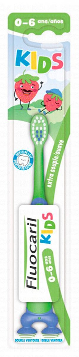 Fluocaril Kindertandenborstel 2-6 Jaar Extra Zacht (Kleur : Groen en blauw)