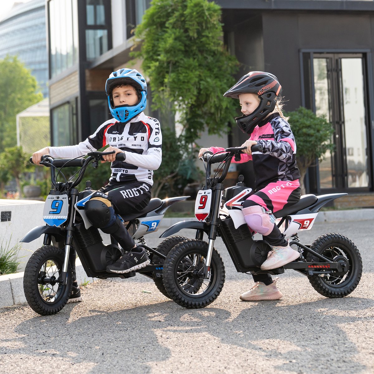 RCB R9XPRO 36V Elektrische Crossmotor (5-10 jaar) - 350W elektrische kindermotor - 3 Versnellingen-Max 25 km/u - Groente/Zwart — afbeelding 2