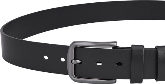 The Leather Goods Craft - Riem de buffle de haute qualité - Cuir intégral - Zwart - Ceinture en cuir de Premium - Ceintures de Luxe pour hommes - Taille 120
