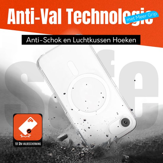 My Case Cover pour iPhone 16e MagSafe Transparent - Coque antichoc transparente
