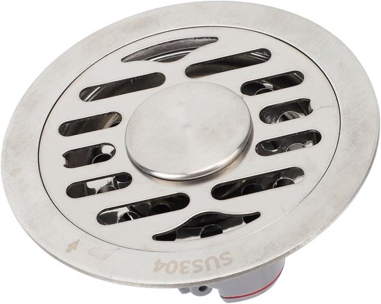 Aquabad Shower tray drain set 90 mm – with elegant chrome cover, removable hair strainer and hair catcher, odour stopper and high drain capacity of 37.2 L/min
