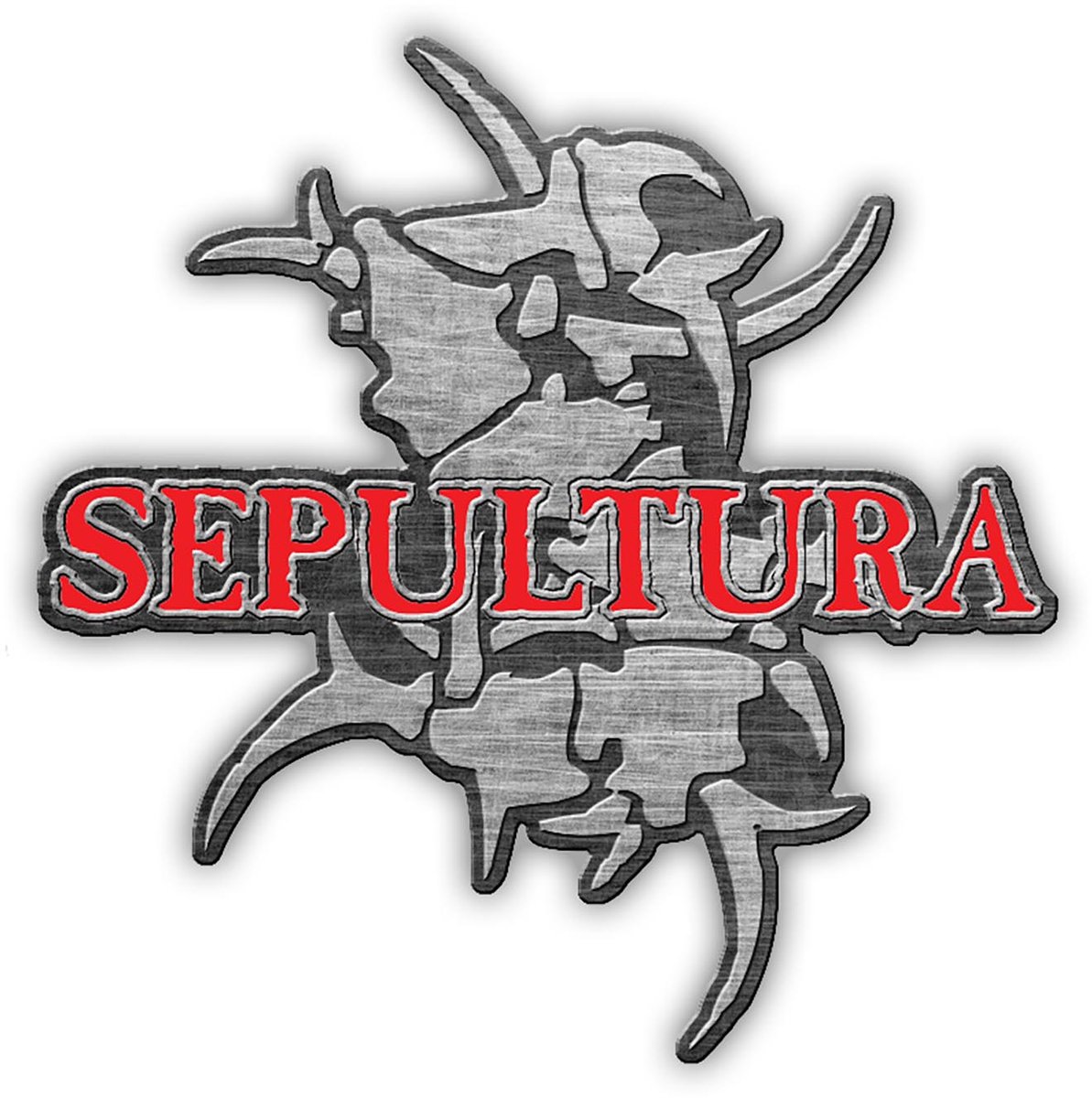 Sepultura Logo & Tribals Unisex Speld - zilverkleurig - Standard