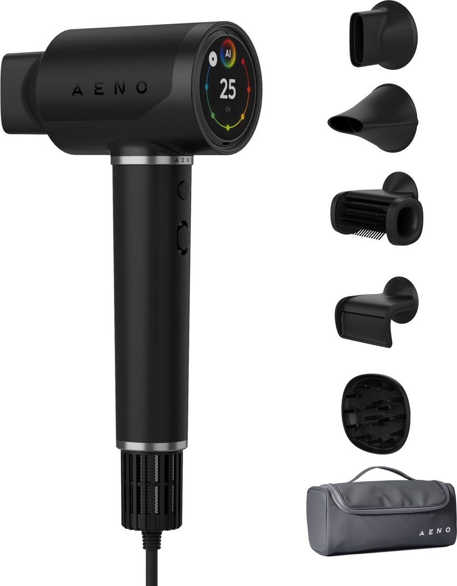 AENO HD5B Serie - Slimme Haardroger - 110000 RPM - AI Technologie - Zwart