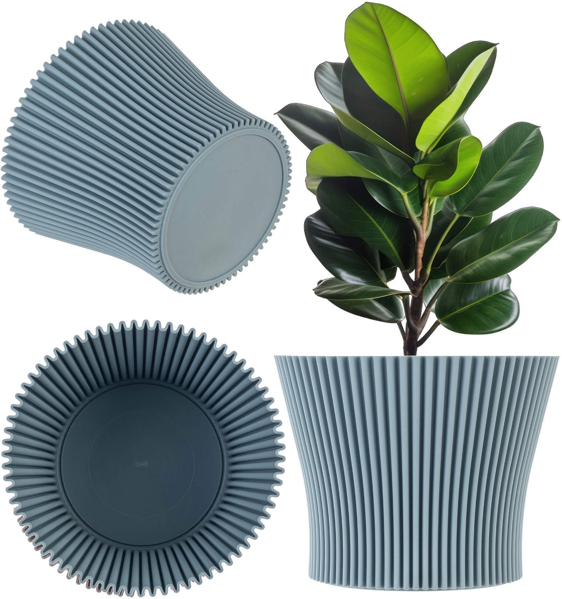 Estrela bloempot 19cm blauw