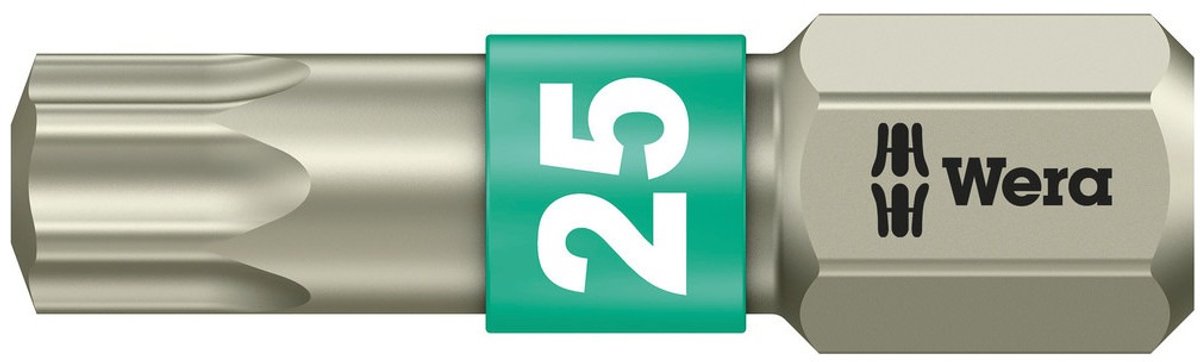"Bit 1/4"" DIN3126 C6,3 T25x25mm roestvrij Wera"