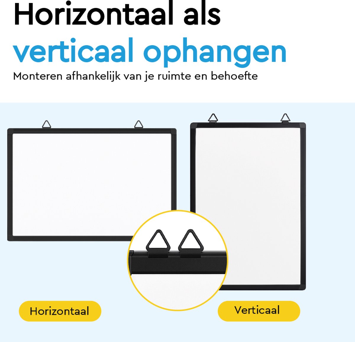 BRASQ Whiteboard 60×45 cm magnetisch - zwart thumbnail 5