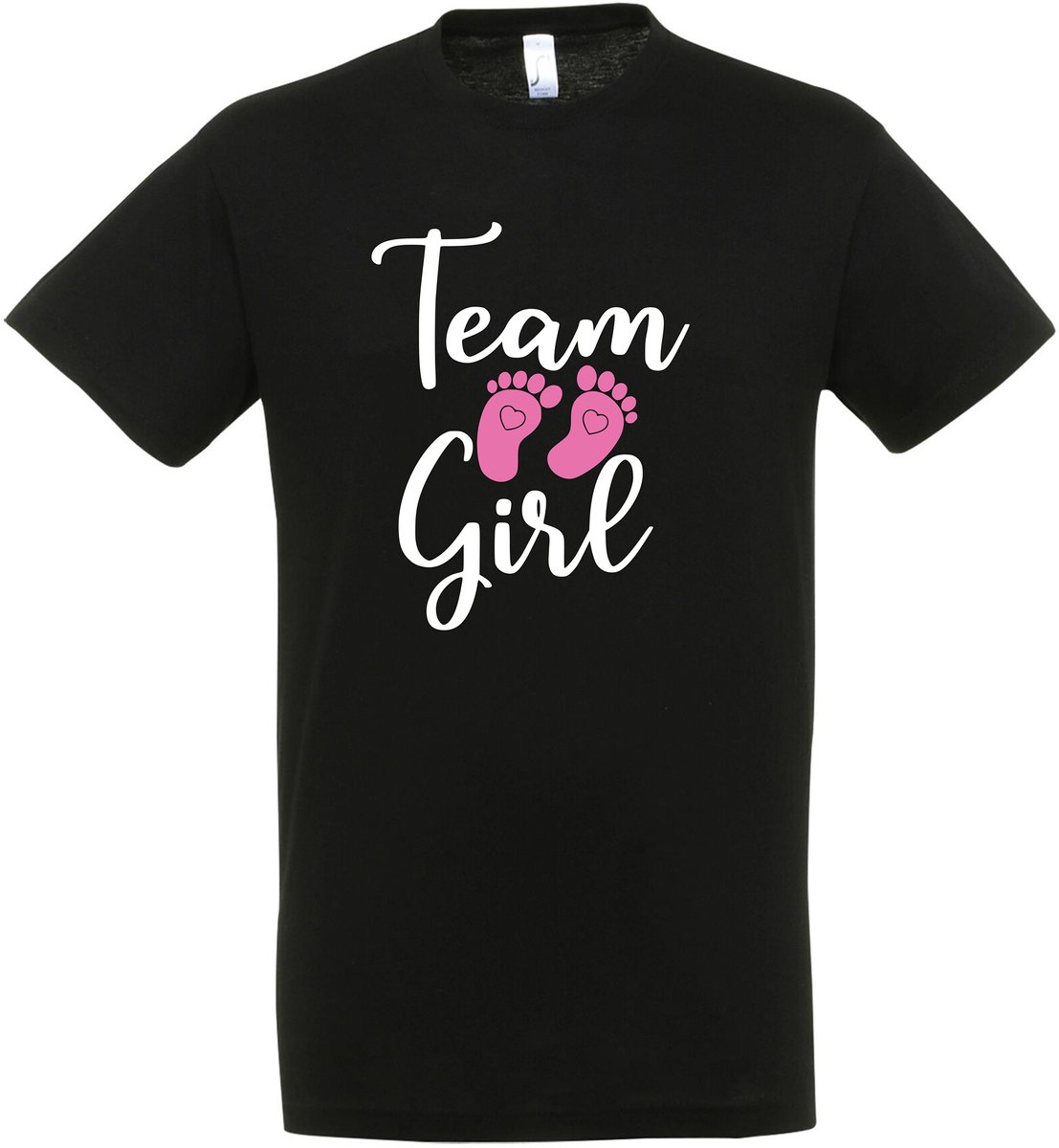 Team Girl T-shirt - Gender Reveal Party T-Shirt – Team Roze of Team Blauw – Zwangerschap Aankondiging Shirt – Baby Geslacht Onthulling Kleding – Mama Papa Familie Matching Outfit - Maat S