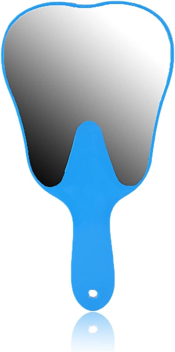 Tandheelkundige spiegel maat - mondspiegel met kunststof handvat (blauw) - tandheelkundige inspectie