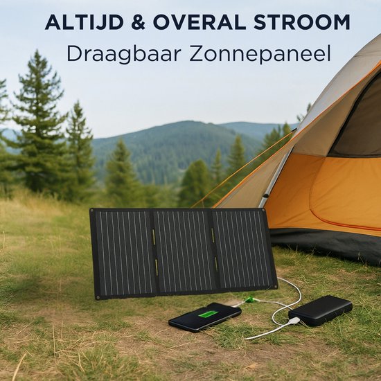 Gridi - Zonnepaneel 15W - Solar panel - opvouwbaar zonnepaneel - zonnepanelen - geschikt voor powerbank van Merkloos — afbeelding 2