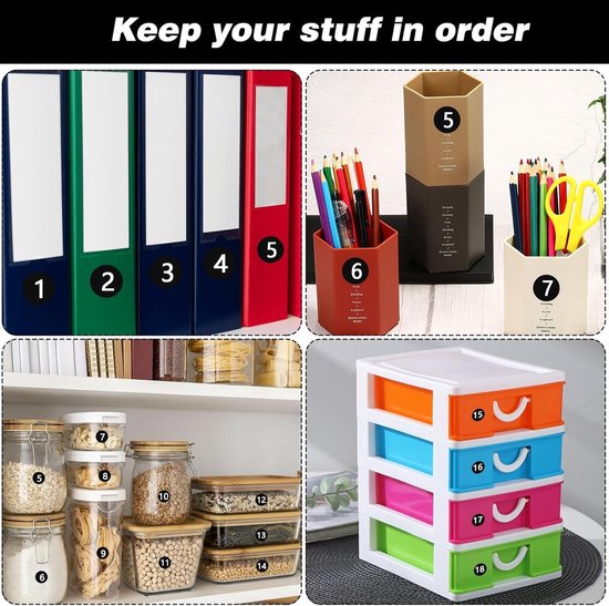 YQQYG 100 stuks rolbakken stickers, 10 cm deurnummers