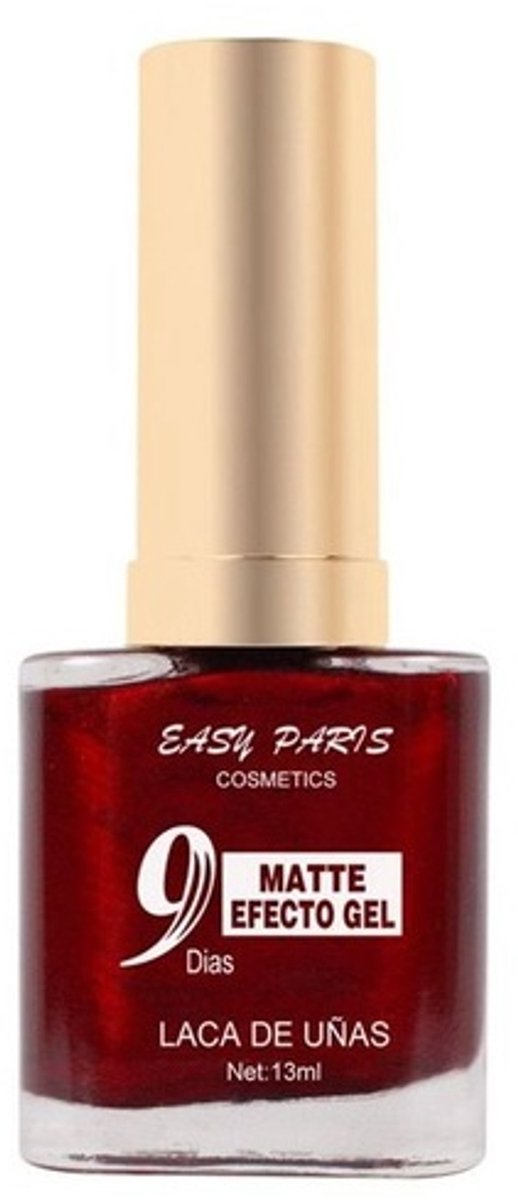 Easy Paris - Nagellak - Mat Bordeaux/Donker Rood - 1 flesje met 13 ml inhoud - Nummer 070