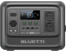 BLUETTI Elite 100 V2 - 1024Wh - 1800W Draagbare Power Station - 2 AC-uitgangen - 3600W Piekvermogen - 35% Compacter - Opladen in 70 min - 10 ms UPS - Noodstroom - Camping - Camper - Reizen - Outdoor