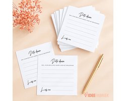 Ideefabriek - Gastenboek Bruiloft Huwelijk - Invulkaarten - Date-ideeën - Alternatief Gastenboek - 25 Stuks