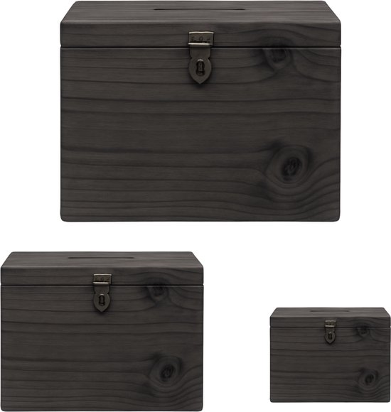 Anktily 4 stuks onafgewerkte houten kist met bovendeksel, 15 x 15 x 8 cm kleine vierkante houten aandenkist, rustieke houten containerdozen voor ambachten, thuisopslag