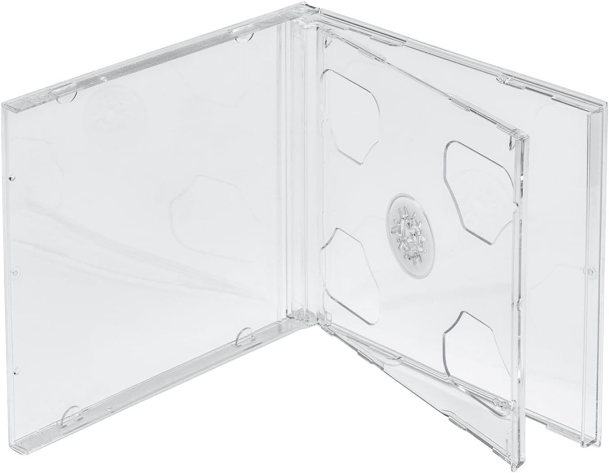 10 STANDARD doorzichtige dubbele CD-jewelcase