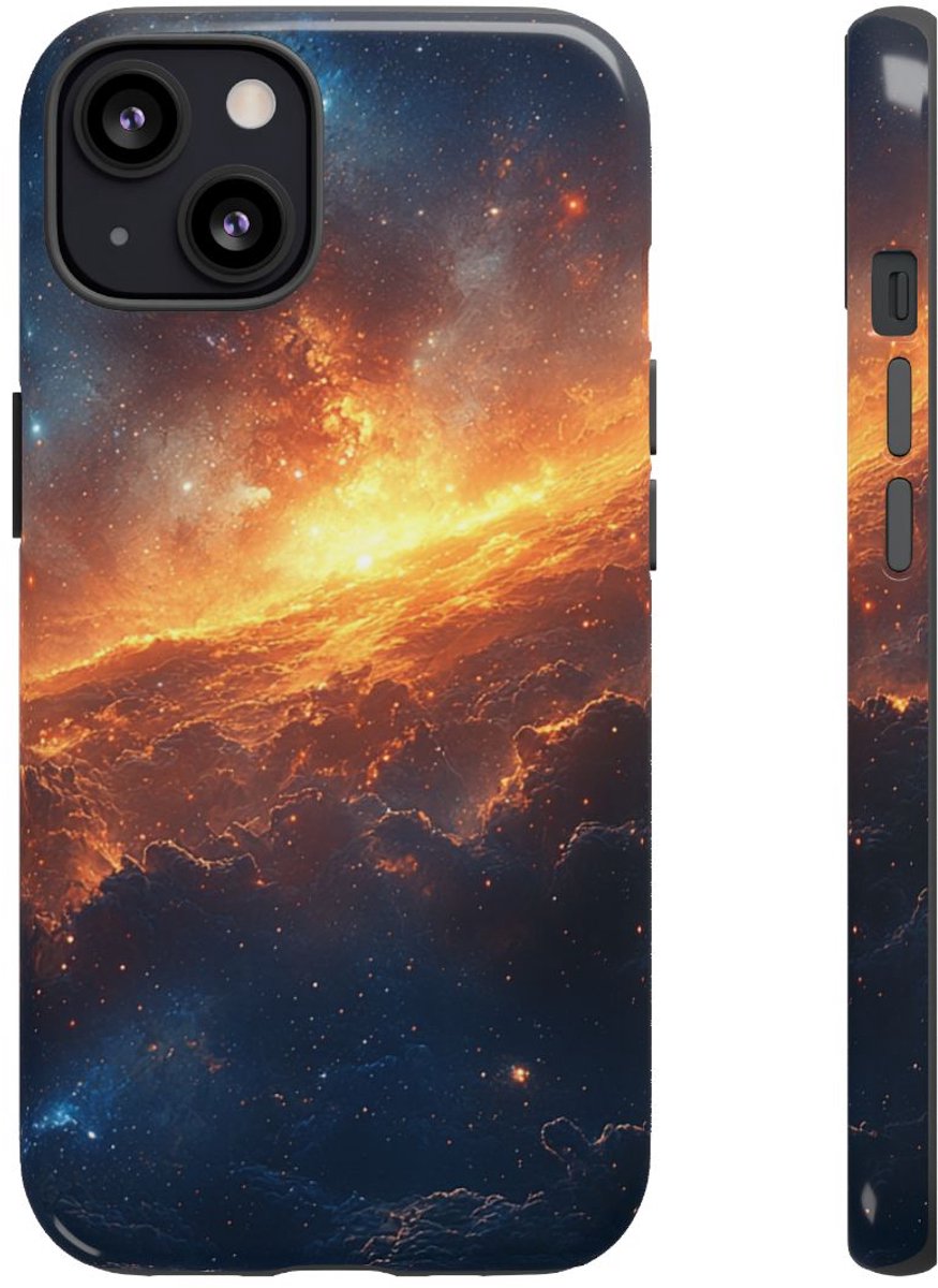 Vurige Kosmische Nevel – Telefoonhoesje Geschikt voor iPhone 13