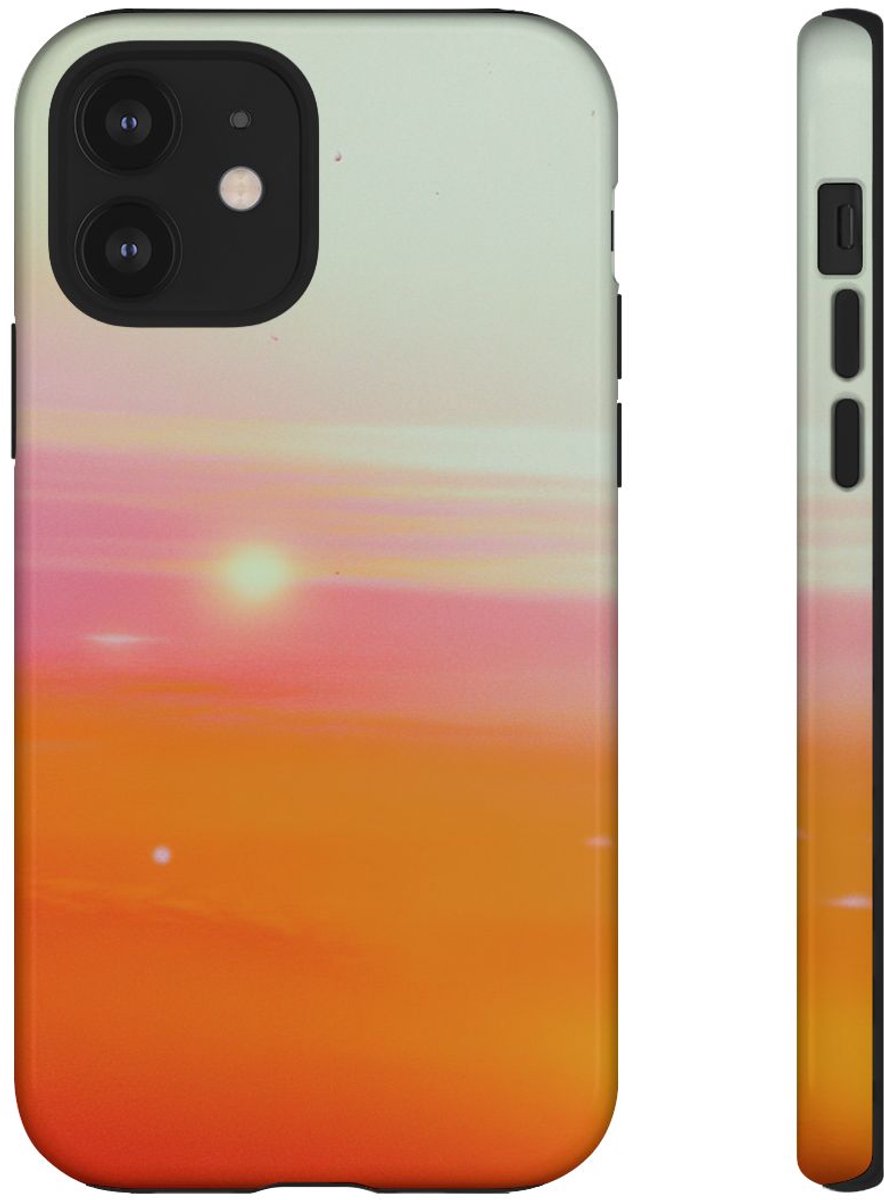 Abstracte Zonsondergang Kleuroverloop – Telefoonhoesje Geschikt voor iPhone 12