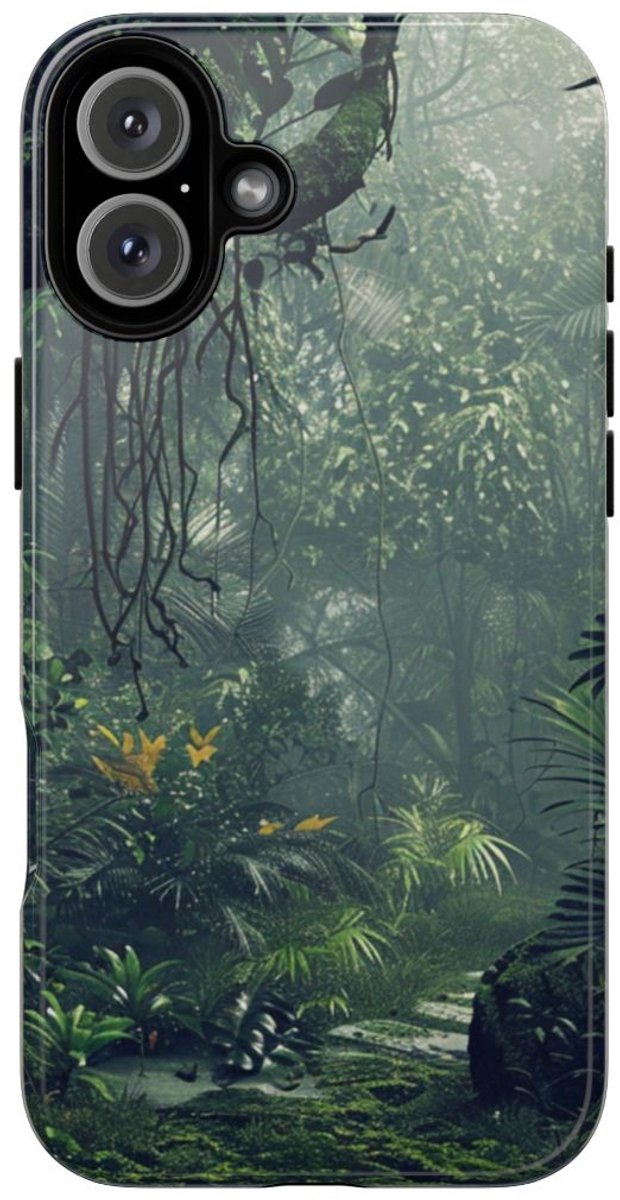 Dichtbegroeid Groen Junglepaden – Telefoonhoesje Geschikt voor iPhone 16 Plus