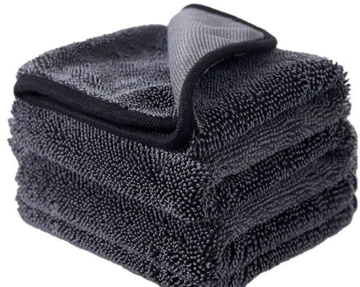 EXCITAT Microvezeldoek - Droogdoek - Superabsorberend - voor Badkamer, Auto, en Keukenschoonmaken - 40*60cm - Zwart - 3 stuks