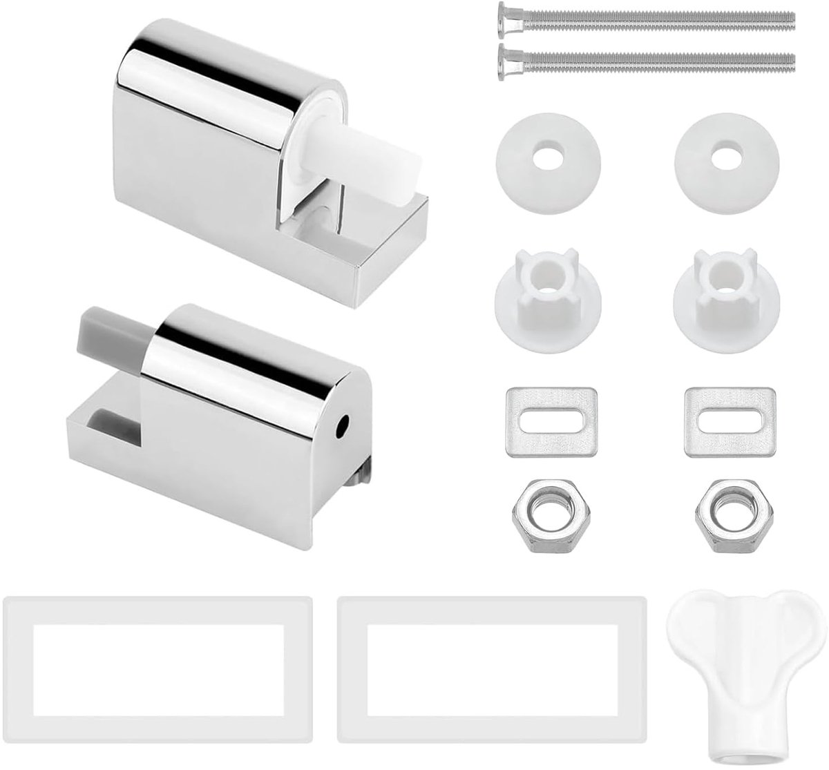 WC-bril Scharnieren - Softclose & ABS - 2 Stuks voor Vaste Toiletzittingen