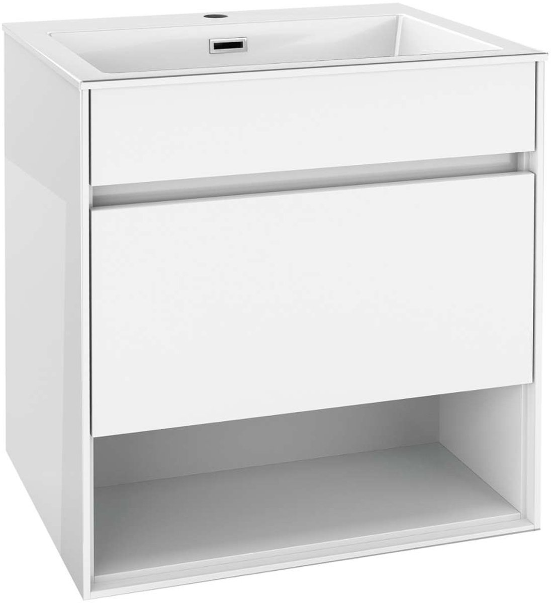 kielle Nefia - Kast met wastafel 60 cm, glanzend wit 50027S610