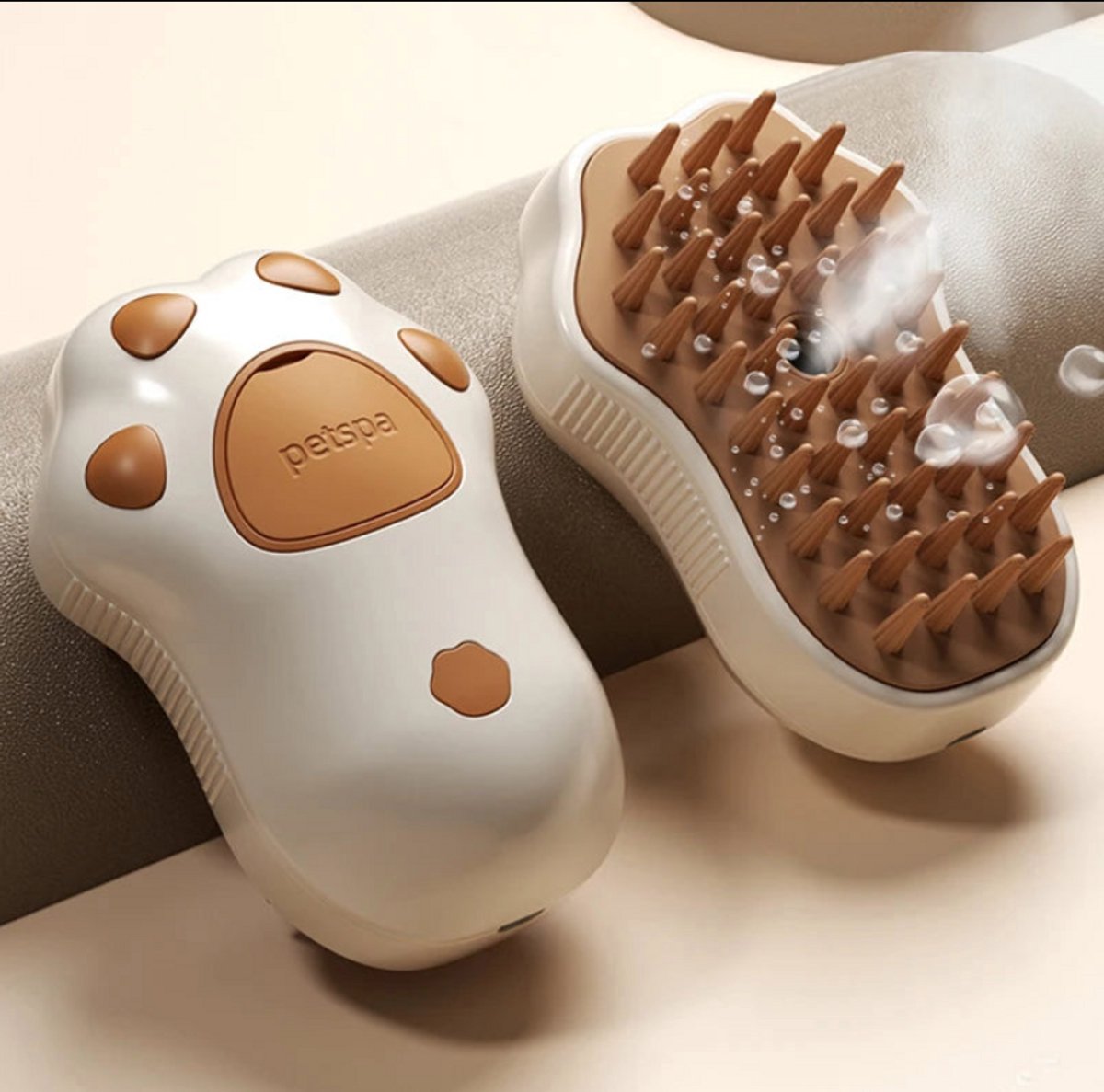 The Cat House – Stoomborstel voor Katten & Honden – Zelfreinigend – Zachte Borstel- Helpt tegen Kattenhaar