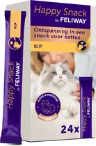 Happy Snack by FELIWAY kippensmaak 24 sticks - Heerlijke romige kattensnack met ontspannend effect - Helpt jouw kat zich rustiger te voelen en bevordert het emotionele welzijn