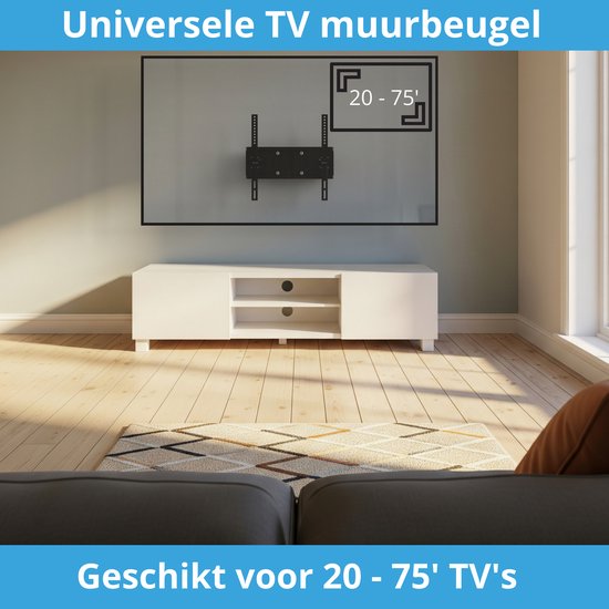 Innova® TV Muurbeugel Full Motion – 20 tot 75 inch – Draaibaar & Kantelbaar – tot 45 kg – Universeel