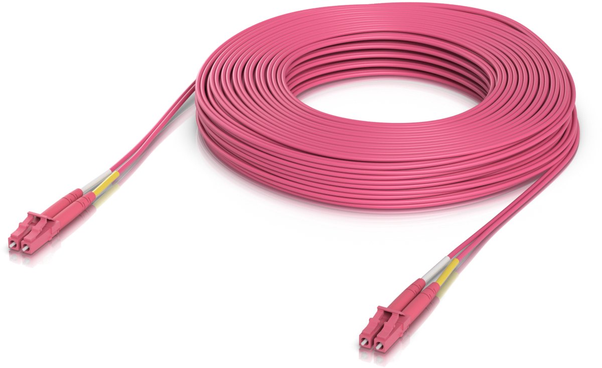 Ubiquiti UACC-OFC-M2-LULU-30M InfiniBand en Glasvezelkabel LC LC/LC Roze