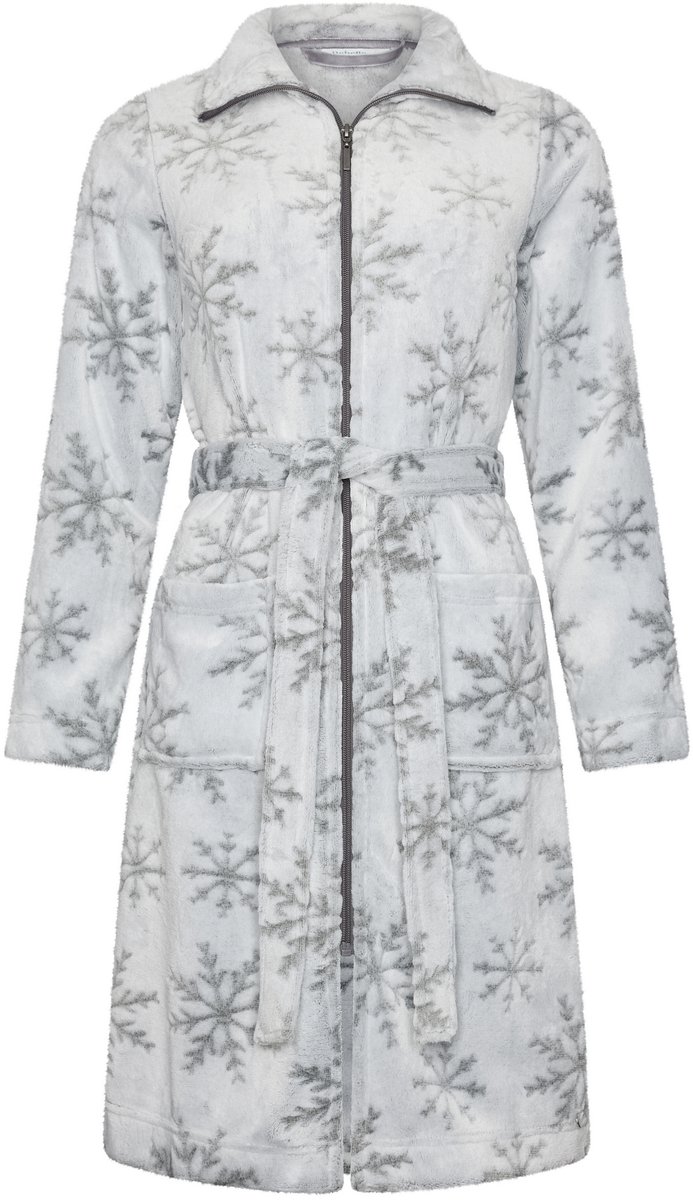 Rebelle Badjas - Silver Frost - Fleece - Rits - Grijs