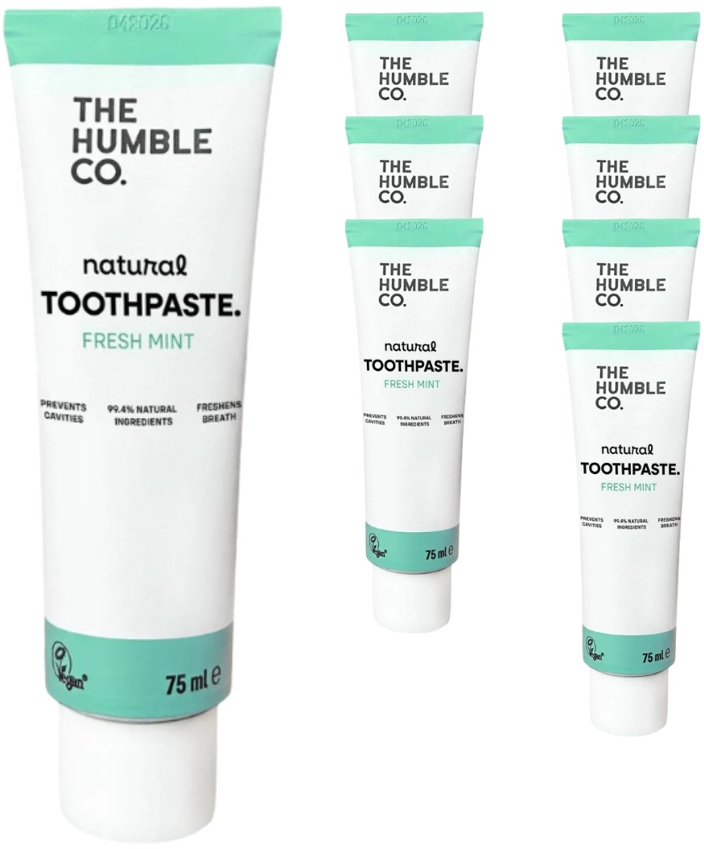 Humble Natuurlijke Tandpasta met Fluoride - Fresh Mint (8x 75ml)