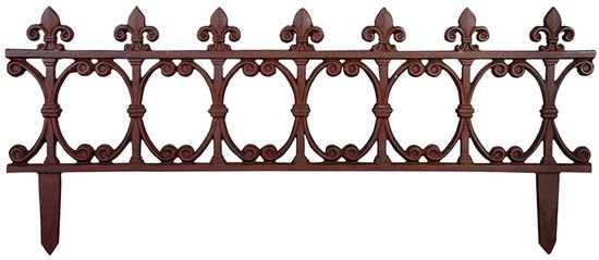 Clôture de lit décorative Esschert Design 36,4 cm en acier brun rouille