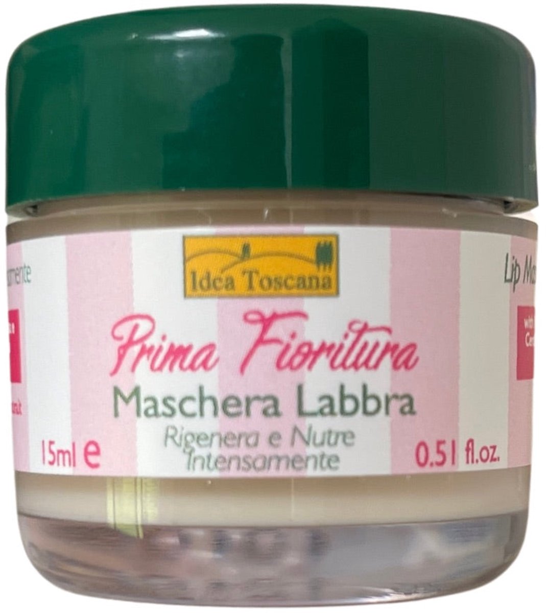 Lip Mask Rose Prima Fioritura 15ml- Idea Toscana - Met natuurlijke oliën & plantenextracten