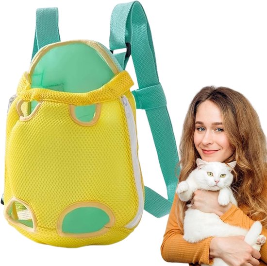 Galatée Kattenrugzak, rugzak voor huisdieren, met geventileerde ruimtecapsule, reisrugzak voor kleine honden (grijs