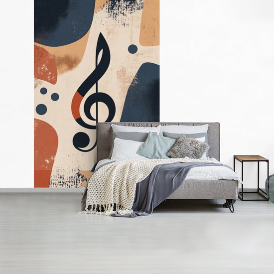 Behang - Fotobehang Sleutel - G - Abstract - Beige - Breedte 170 cm x hoogte 260 cm