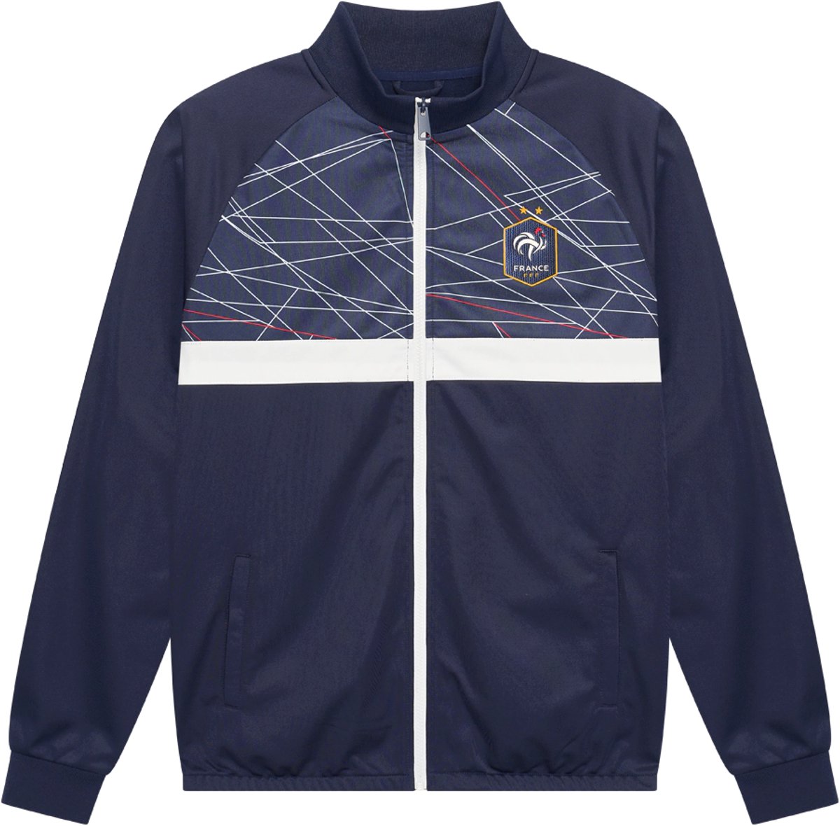 Frans Elftal Trainingspak Heren - Maat XXL - FFF Frankrijk - Voetbalkleding - Sportkleding - Volwassenen - Officiële FFF Fanmerchandise