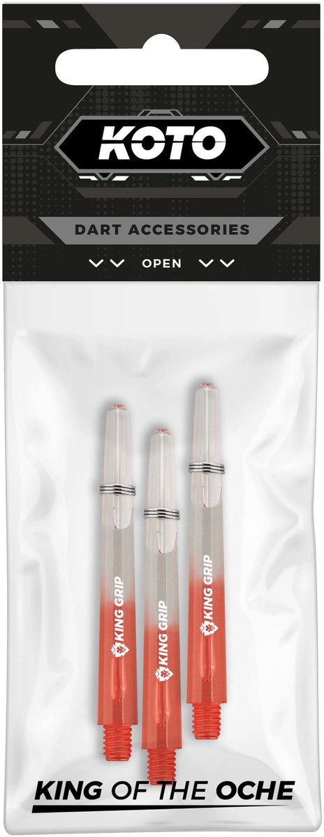 KOTO King Grip Colors Red Clear - Dart Shafts Inbetween