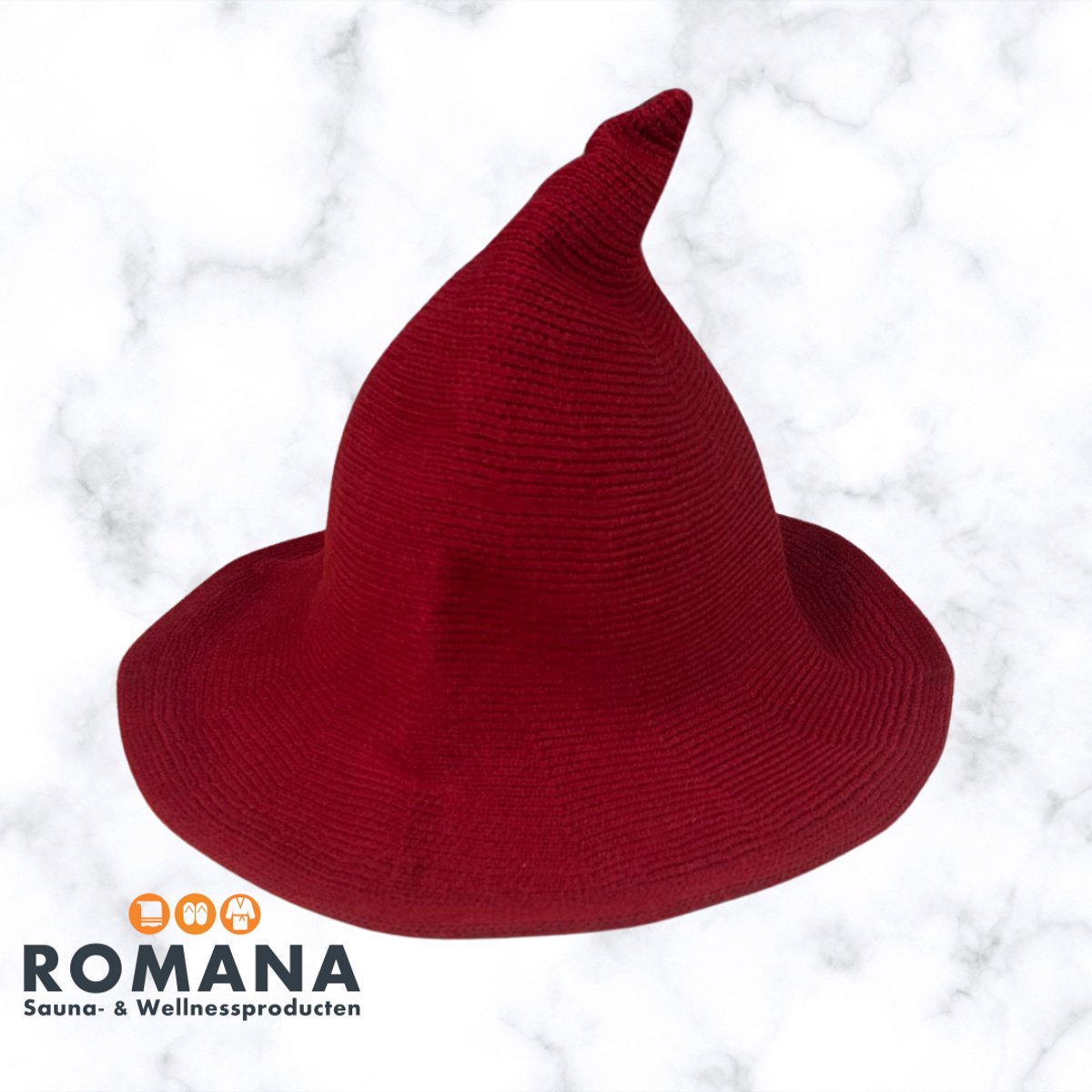 Romana Products - Heksen Saunahoed - Sauna Accessoires - Sauna Muts - Rood