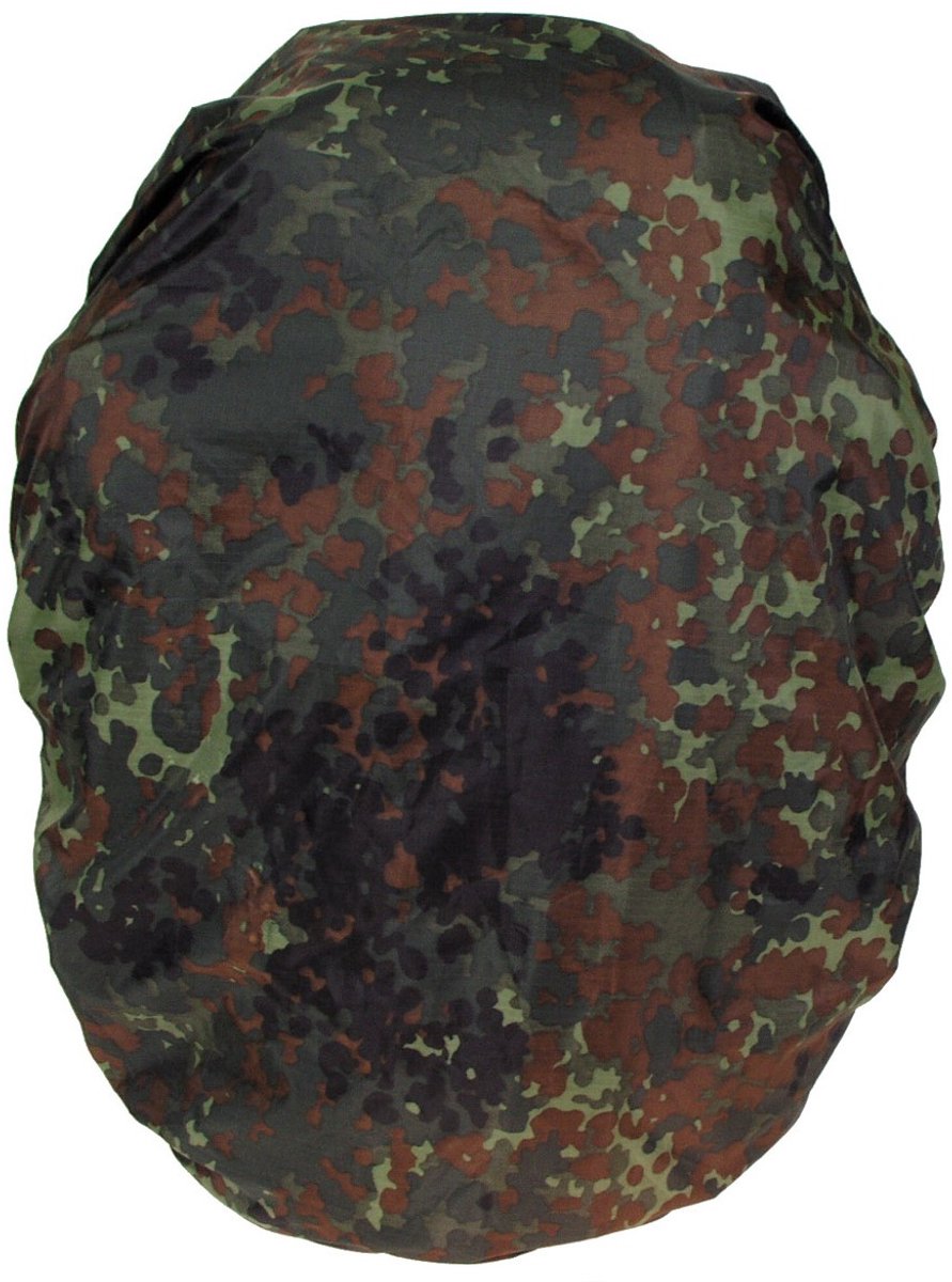 MFH Bundeswehr rugzak regenhoes groot 65L, flecktarn